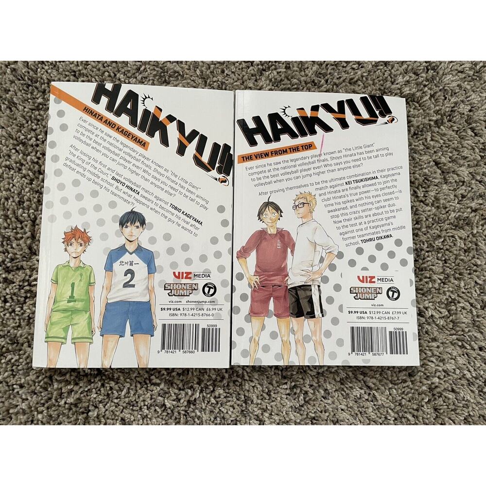Haikyu! Vol. 1 & 2 Manga English Paperback Haruichi Furudate Shonen Jump Viz Lot - Picture 2 of 4